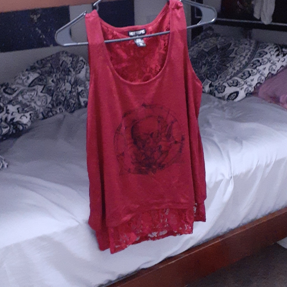 Burgundy hottopic blouse